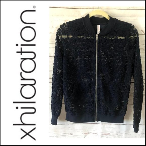 Xhilaration Jackets & Blazers - *3/$18*Xhilaration Light Weight Lace Zip Up Jacket